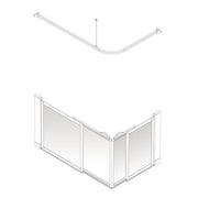 AKW Option SE half height shower screen for shower trays – left hand