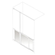 AKW Option SJ half height shower screen for shower trays – left hand