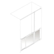 AKW Option SJ half height shower screen for shower trays – right hand