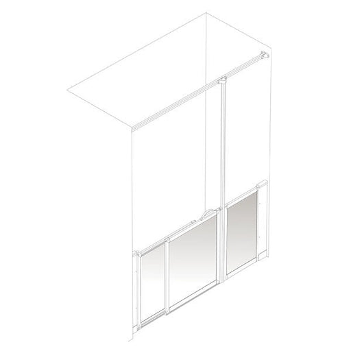 AKW Option SJ half height shower screen for shower trays – right hand