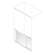 AKW Option SM half height shower screen for shower trays – left hand