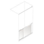 AKW Option SM half height shower screen for shower trays – right hand
