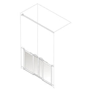 AKW Option SN half height shower screen for shower trays