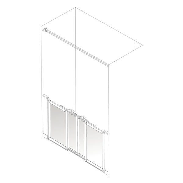 AKW Option SN half height shower screen for shower trays