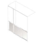 AKW Option SU half height shower screen for shower trays – left hand