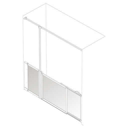 AKW Option SU half height shower screen for shower trays – left hand