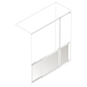 AKW Option SU half height shower screen for shower trays – right hand
