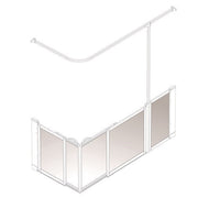 AKW Option SX half height shower screen for shower trays – right hand