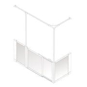 AKW Option SY half height shower screen for shower trays – left hand