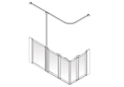 AKW Option X Silverdale shower screen for shower trays – left hand