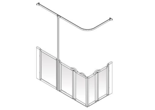 AKW Option X Silverdale shower screen for shower trays – left hand