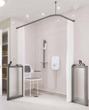 Accessible bathroom with an AKW Silverdale shower screen