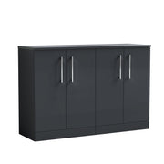 Nuie Arno 1200mm Soft Black 2 Door floor standing worktop vanity unit