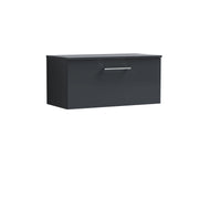 Nuie Arno 800mm Soft Black 1 Drawer worktop vanity unit with Co-ordinating Worktop