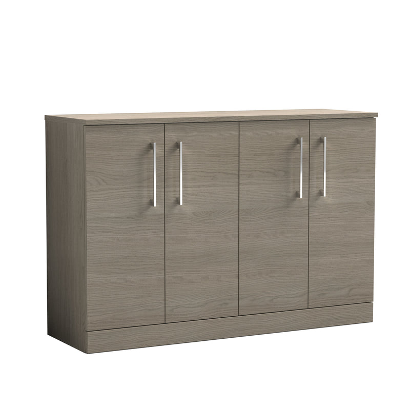 Nuie Arno 1200mm Solace Oak 2 Door floor standing worktop vanity unit