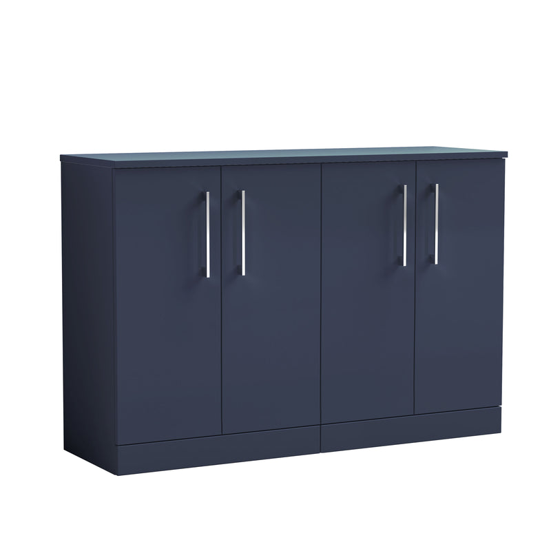 Nuie Arno 1200mm Midnight Blue 2 Door floor standing worktop vanity unit