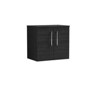 Nuie Arno 600mm Charcoal Black 2 Door worktop vanity unit with Co-ordinating Worktop