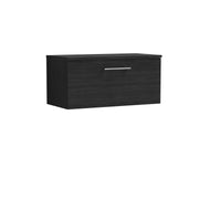 Nuie Arno 800mm Charcoal Black 1 Drawer worktop vanity unit with Co-ordinating Worktop