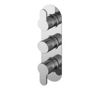 Nuie Arvan Triple Concealed Thermostatic Shower Valve 2 Outlet Chrome — ARVTR02