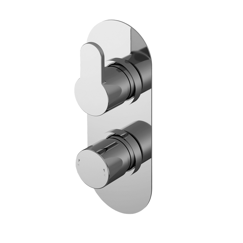 Nuie Arvan Twin Concealed Thermostatic Shower Valve 1 Outlet Chrome — ARVTW01