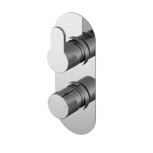 Nuie Arvan Twin Concealed Thermostatic Shower Valve 1 Outlet Chrome — ARVTW01