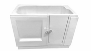 Adagio Flat Top easy access walk-in bath 1220mm with flat rim at both ends for shower screen