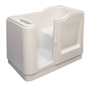 Adagio Round walk-in bath watertight inward-opening door closed