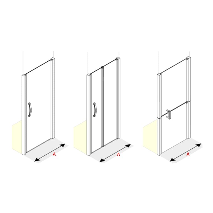 AKW Larenco full height glass shower door installation