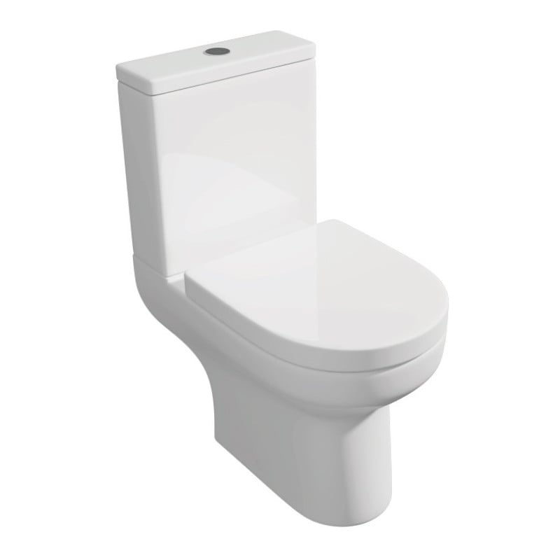 Kartell K-VIT Bijoux rimless close coupled WC pan in gloss white, BJX-PAN