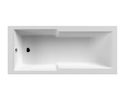 Nuie Eternalite Square Single Ended Shower Bath 1700 x 750mm with legs