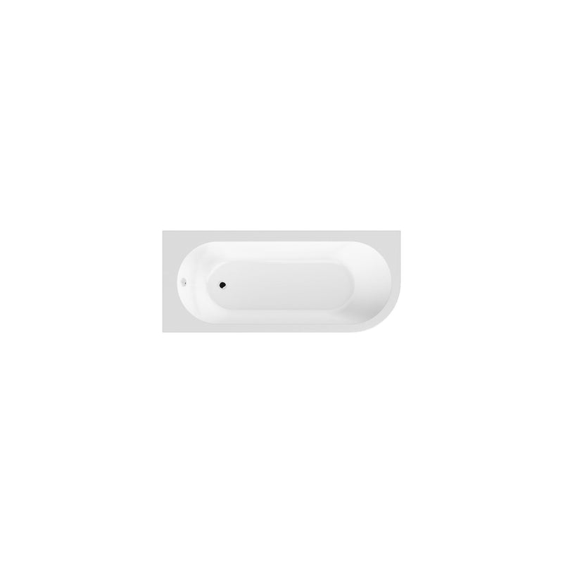 Nuie Crescent Curved Corner Bath with curved front panel