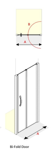 AKW Larenco full height bi-fold glass shower door