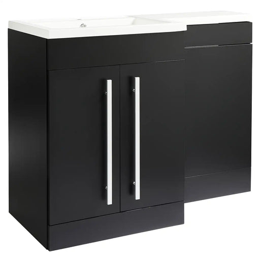 Kartell K-VIT Matrix 1100mm L-Shaped 2 Door Furniture Pack in Matt Black - Left Hand