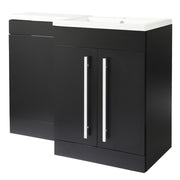 Kartell K-VIT Matrix 1100mm L-Shaped 2 Door Furniture Pack in Matt Black - Right Hand