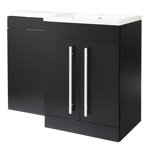 Kartell K-VIT Matrix 1100mm L-Shaped 2 Door Furniture Pack in Matt Black - Right Hand