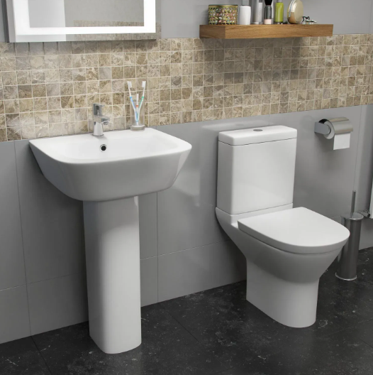 Kartell K-VIT Project Round Close Coupled WC Pan with Soft Close Seat (POT869PR-POT870PR)