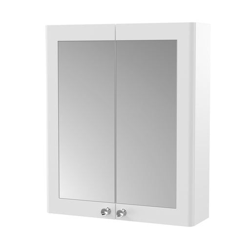 Nuie Classique 600mm Mirror Cabinet - White