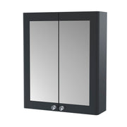 Nuie Classique 600mm Mirror Cabinet - Soft Black