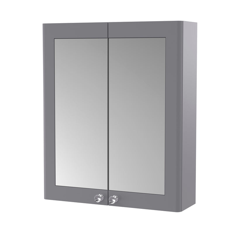 Nuie Classique 600mm Mirror Cabinet - Grey