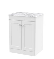 Marble Worktop FS - White cabinet, Carrara Marble