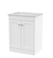 White cabinet, Grey Marble