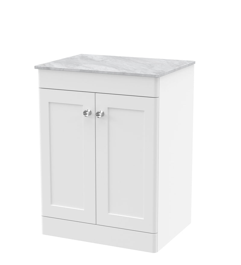 White cabinet, Grey Marble