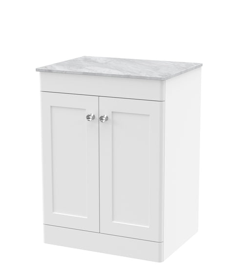 White cabinet, Grey Marble