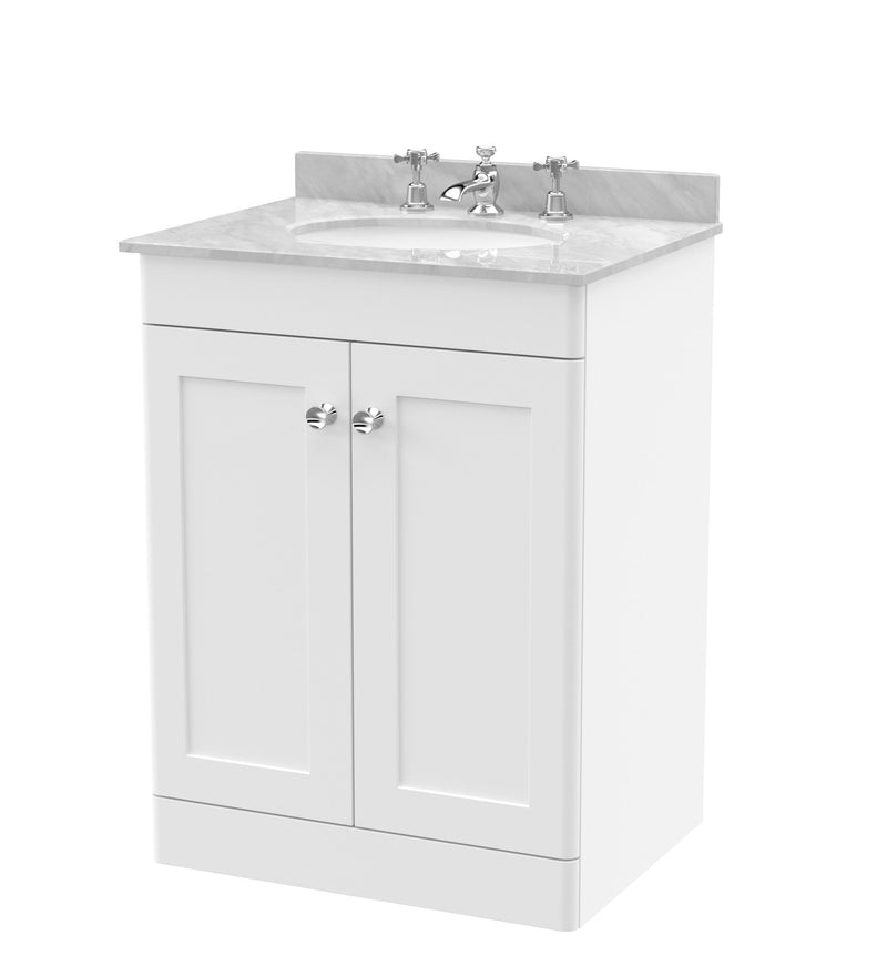White cabinet, Grey Marble