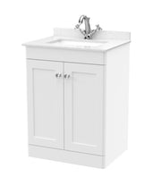 Square Marble Basin FS - White cabinet