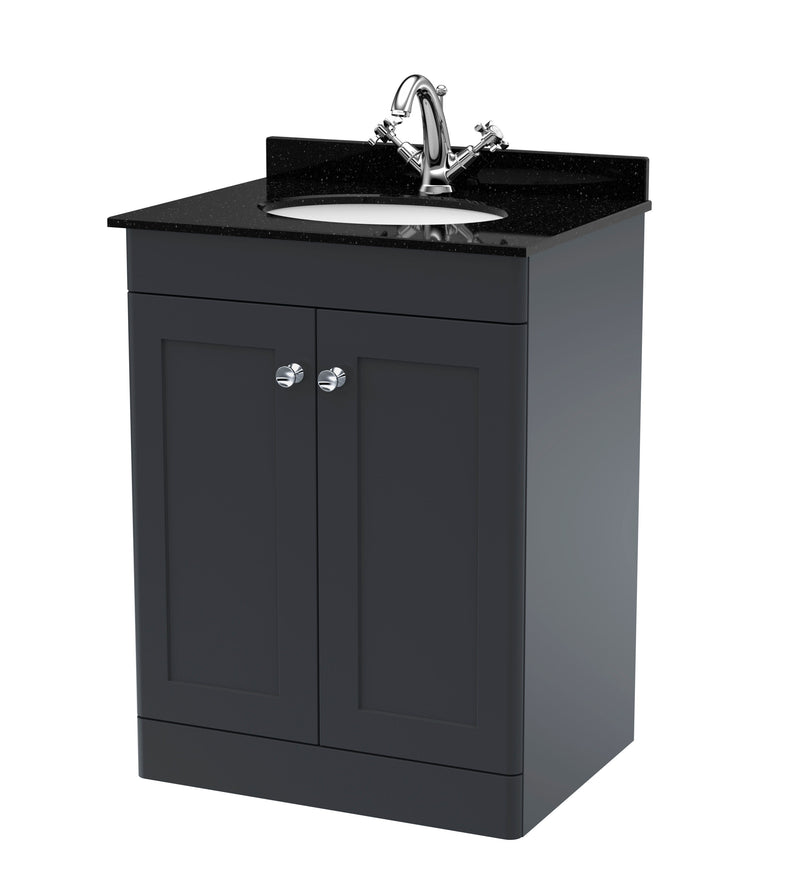 Soft Black cabinet, Black Marble