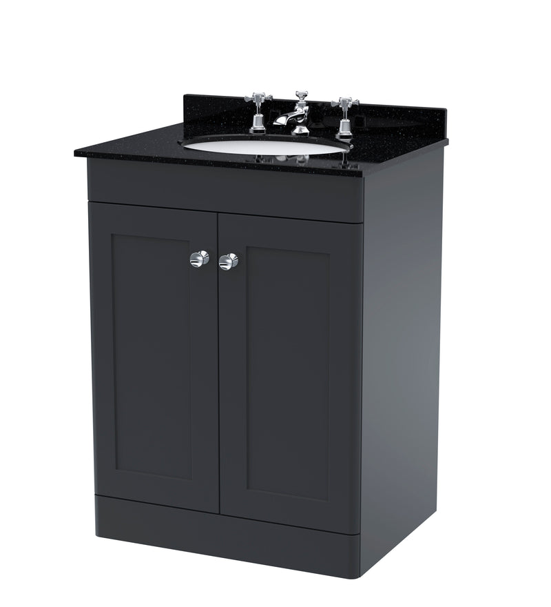Soft Black cabinet, Black Marble
