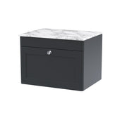 Soft Black cabinet, Carrara Marble