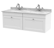 White cabinet, Grey Marble