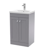 Nuie Classique Floor Standing Vanity Unit with Mid-Edge Basin - Grey